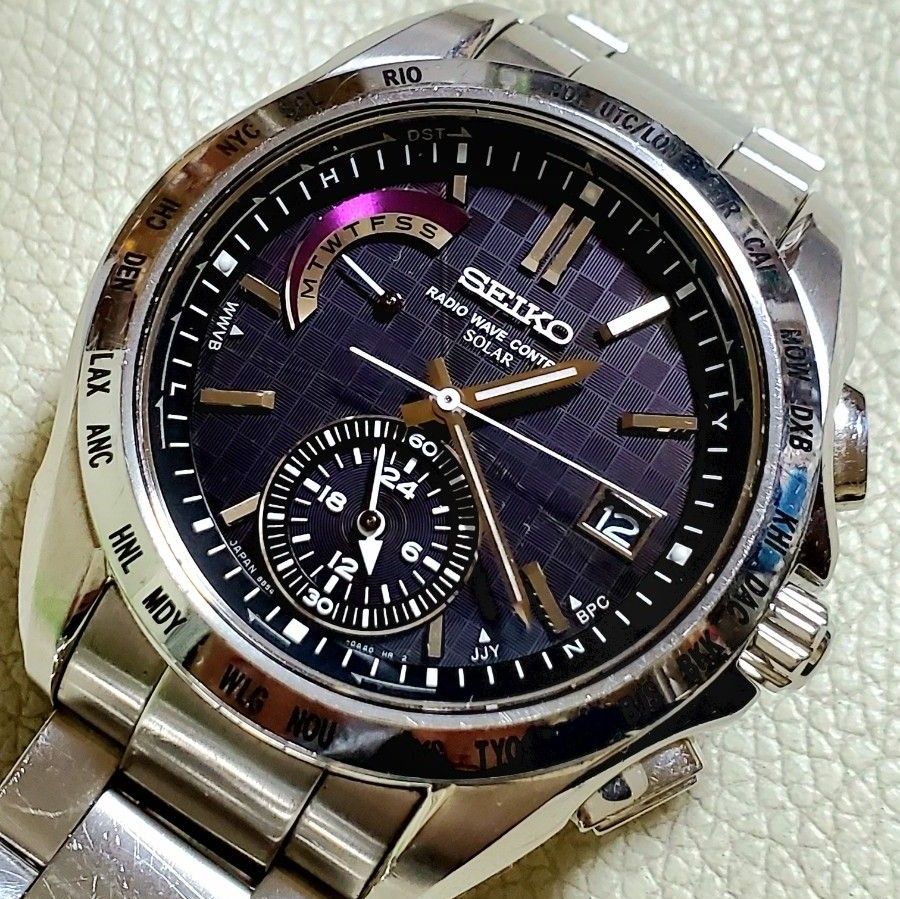 SEIKO セイコー ブライツ 8B54-0AA0 ブラック ソーラー メンズ Yahoo