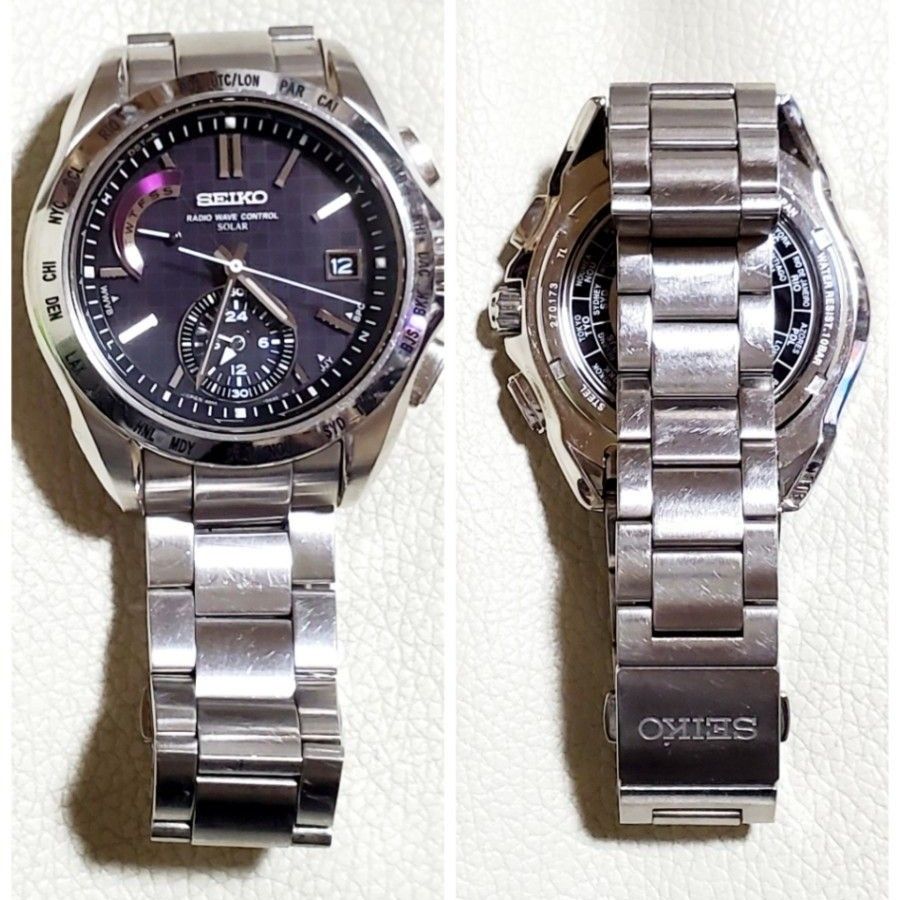 SEIKO セイコー ブライツ 8B54-0AA0 ブラック ソーラー メンズ SEIKO セイコー ブライツ 8B54-0AA0 ブラック ソーラー メンズ