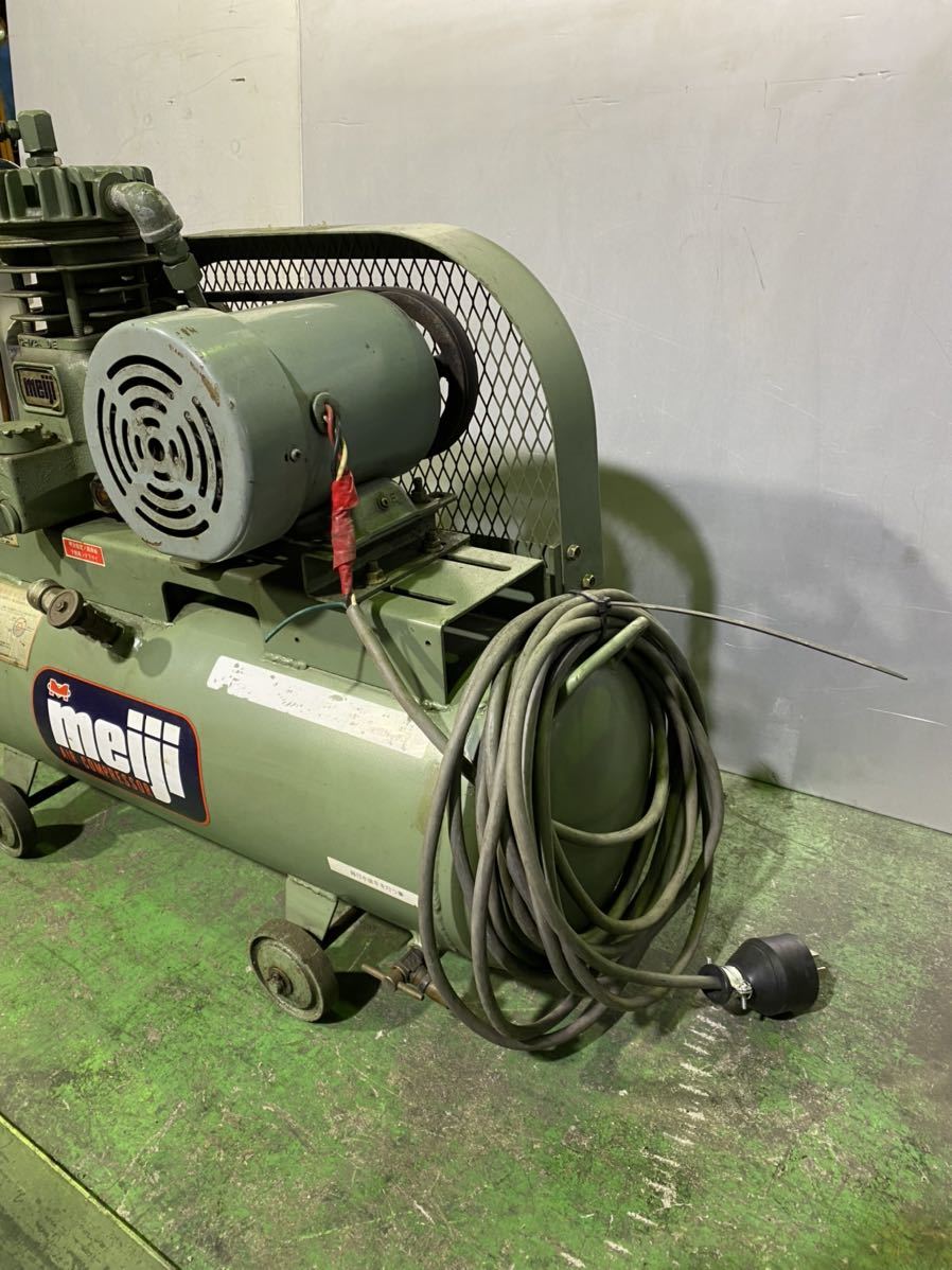 Yahoo!オークション - MEIJI 明治 エアーコンプレッサー 0.4kw Yahoo!オークション - MEIJI 明治 エアーコンプレッサー 0.4kw