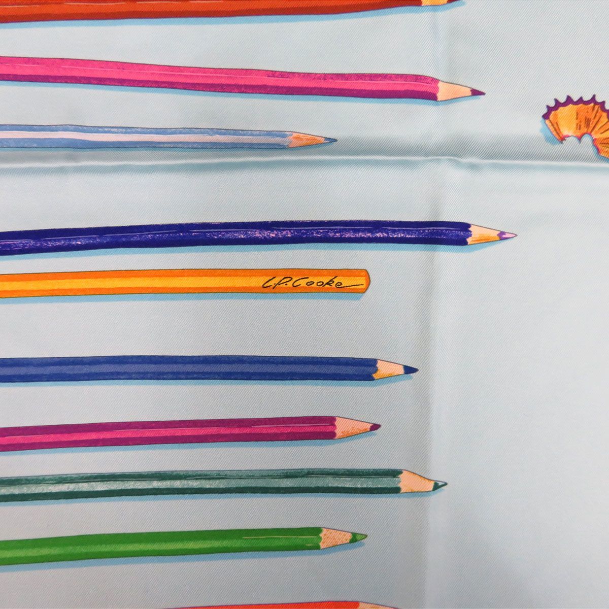 エルメス カレ90 A VOS CRAYONS さあ色鉛筆を出して シルク