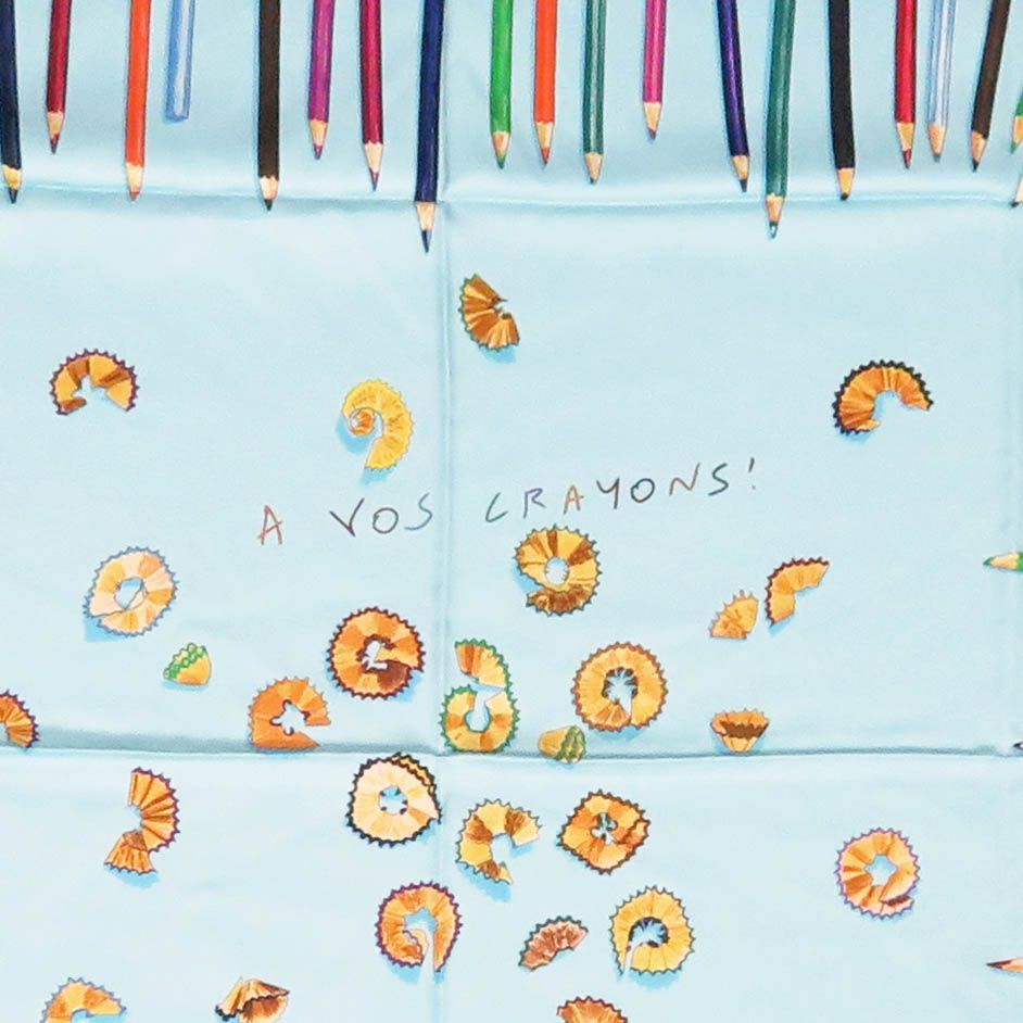 HERMES エルメス カレ45 スカーフ チーフ A VOS CRAYONS - 通販