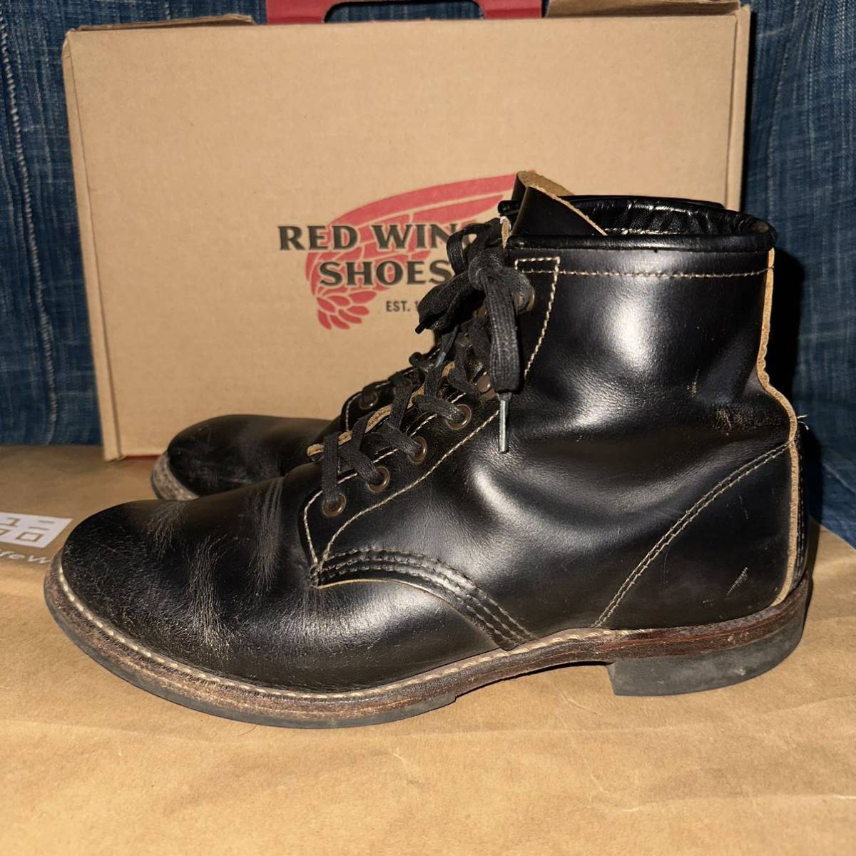 送料無料 RED WING レッドウィング BECKMAN FLATBOX ベックマン フラットボックス 9060 茶芯 箱付き 入手困難品 ブーツ 8D_画像2