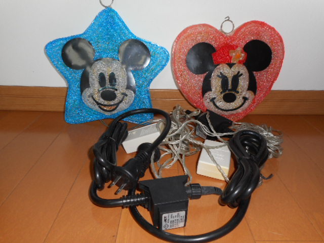 高価値】 ☆USED☆Disney ミッキーマウス&ミニーマウス・LED