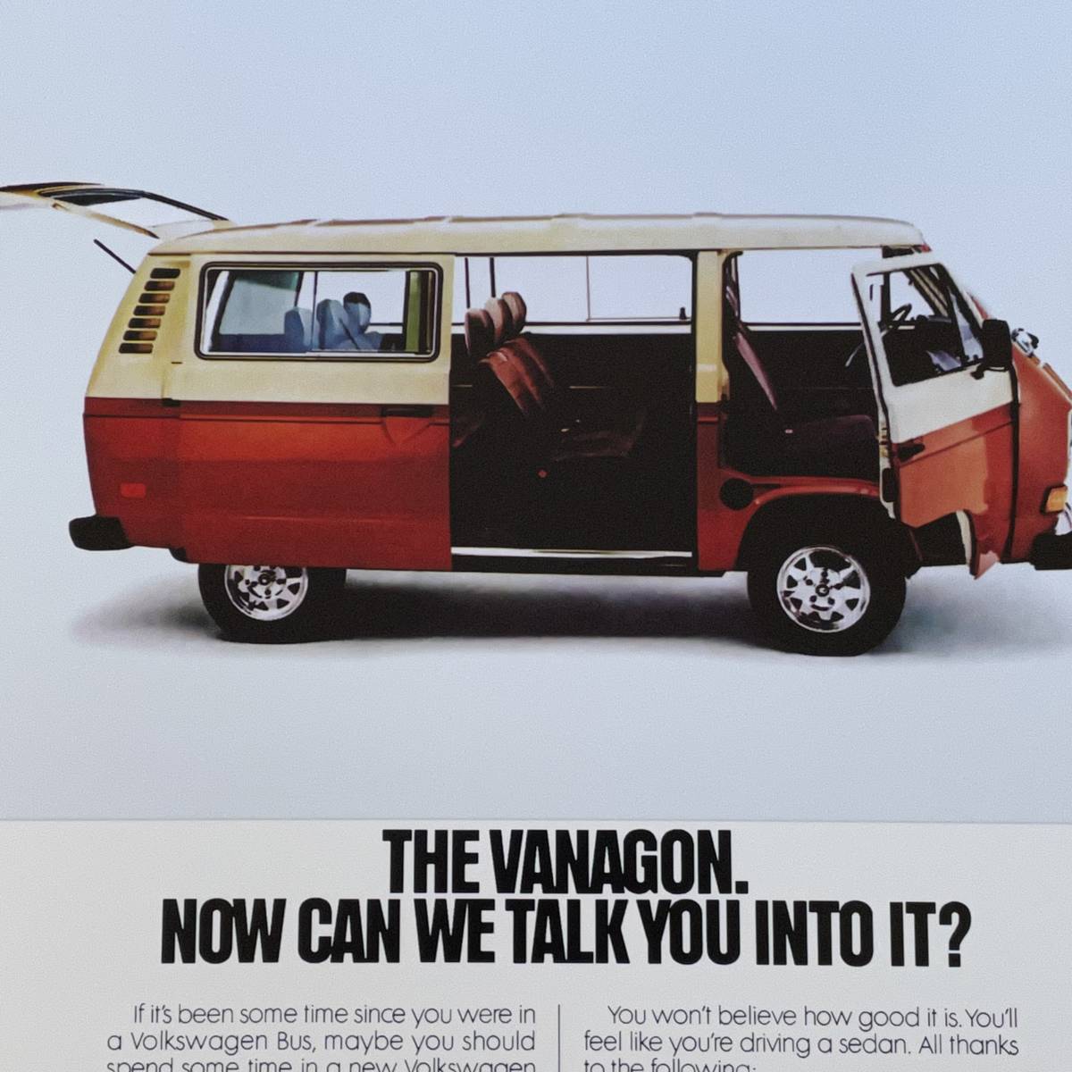 ポスター★1981 フォルクスワーゲン・バナゴン・T3 広告ポスター★Volkswagen/Vanagon/VW/ワーゲンバス/ヴァナゴン_画像2