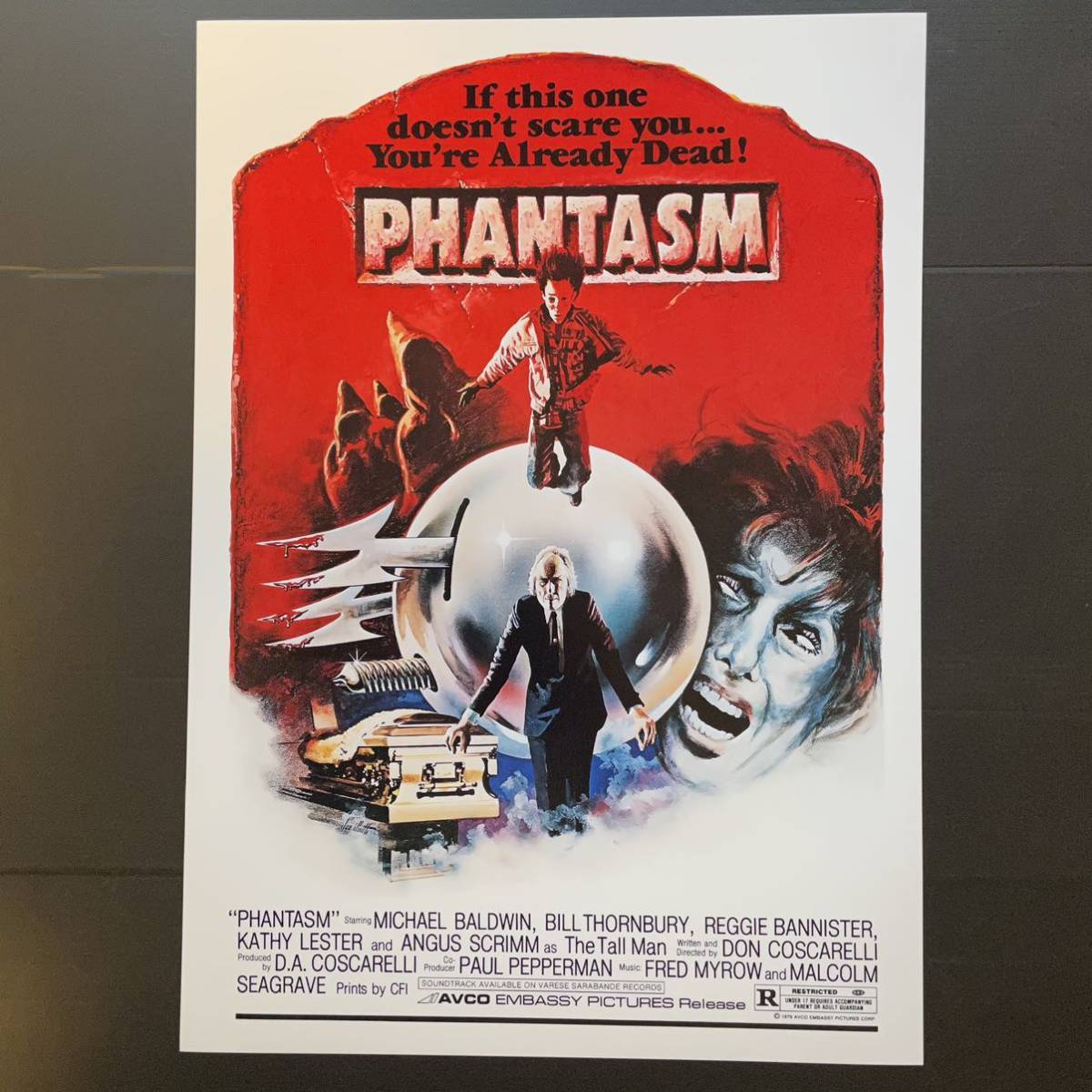  North America version poster [ fan tazm](Phantasm)* Don *ko ska rely / horror / silver * sphere /Mopar/ rose Koo da