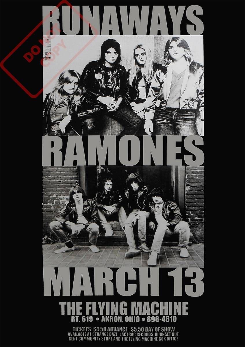 ポスター★ランナウェイズ＆ラモーンズ 1978年 コンサート★Ramones/The Runaways/ジョーン・ジェットの画像6