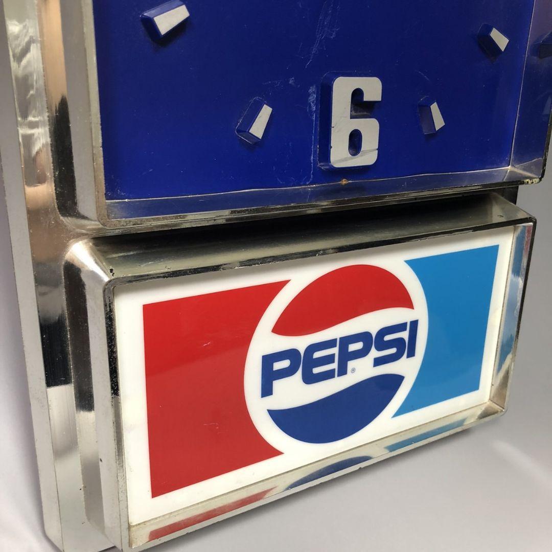 超ゲキレア70年代ビンテージ pepsi壁掛け時計 ウォールクロック