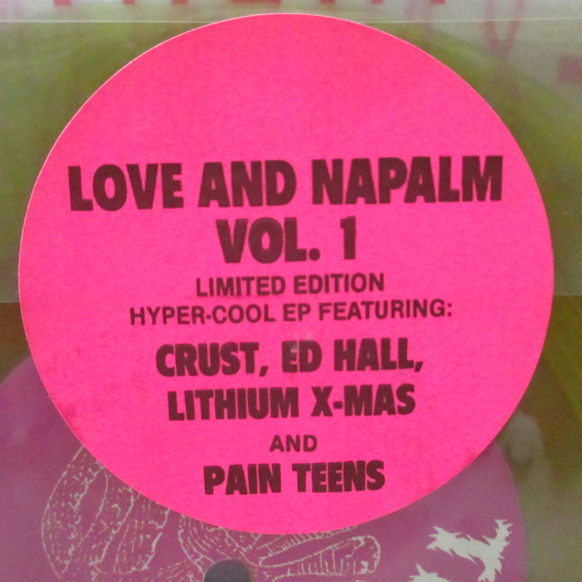 V.A.-Love & Napalm Vol.1 (US Limited Clear Yellow Vinyl 7+S_画像3