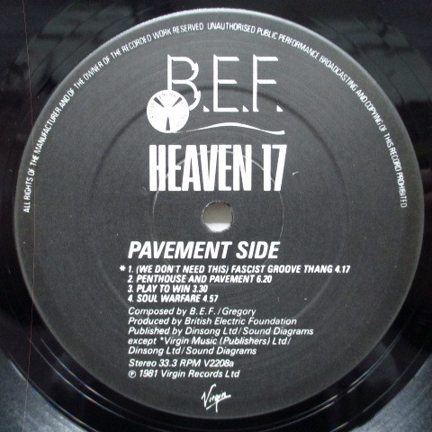 HEAVEN 17-Penthouse And Pavement (UK Orig.LP)_画像3