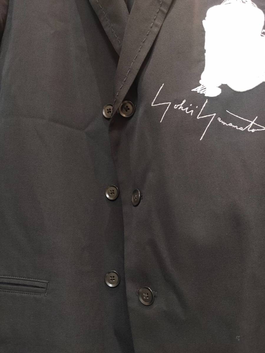 ☆Yohji Yamamoto POUR HOMME Size4 プールオム女優刺繍ピークド