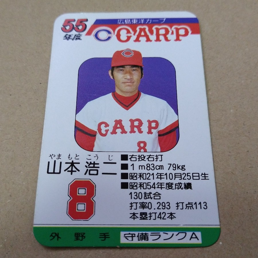 タカラ プロ野球カードゲーム 55年度版 広島東洋カープ 山本浩二（シングルカード）