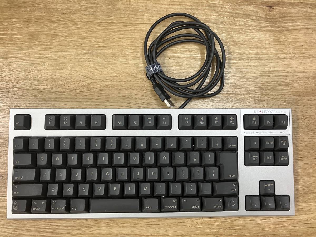 東プレ REALFORCE TKL SA for Mac R2TLSA-JP3M-BK （ブラック＋シルバー） 【中古美品】_画像1