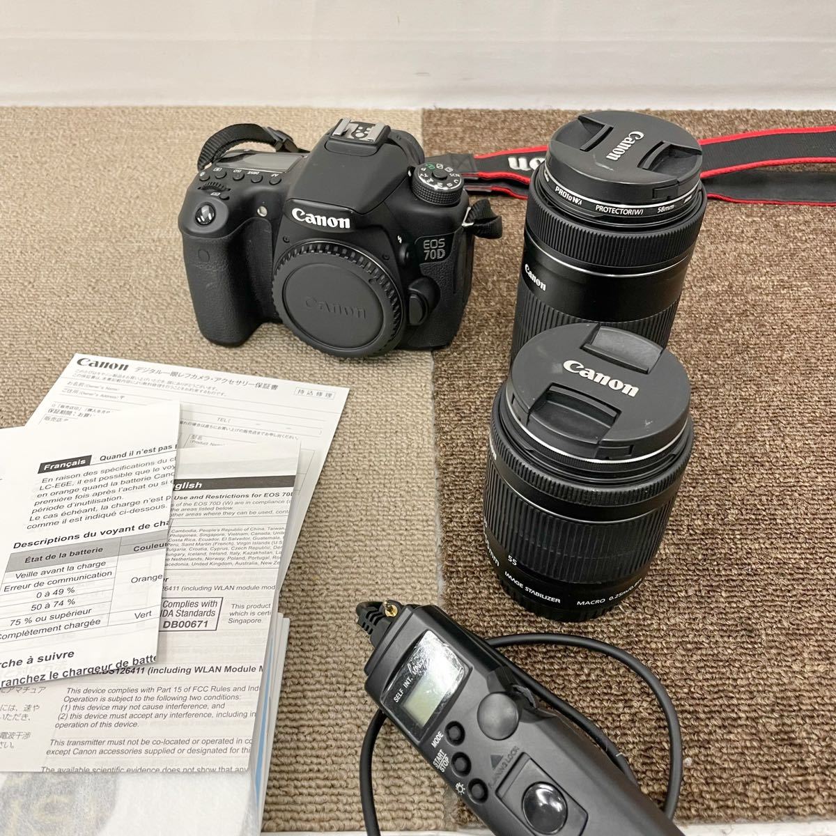 ☆【売り切り】Canon キヤノン EOS 70D ダブルズームキット 一眼カメラ