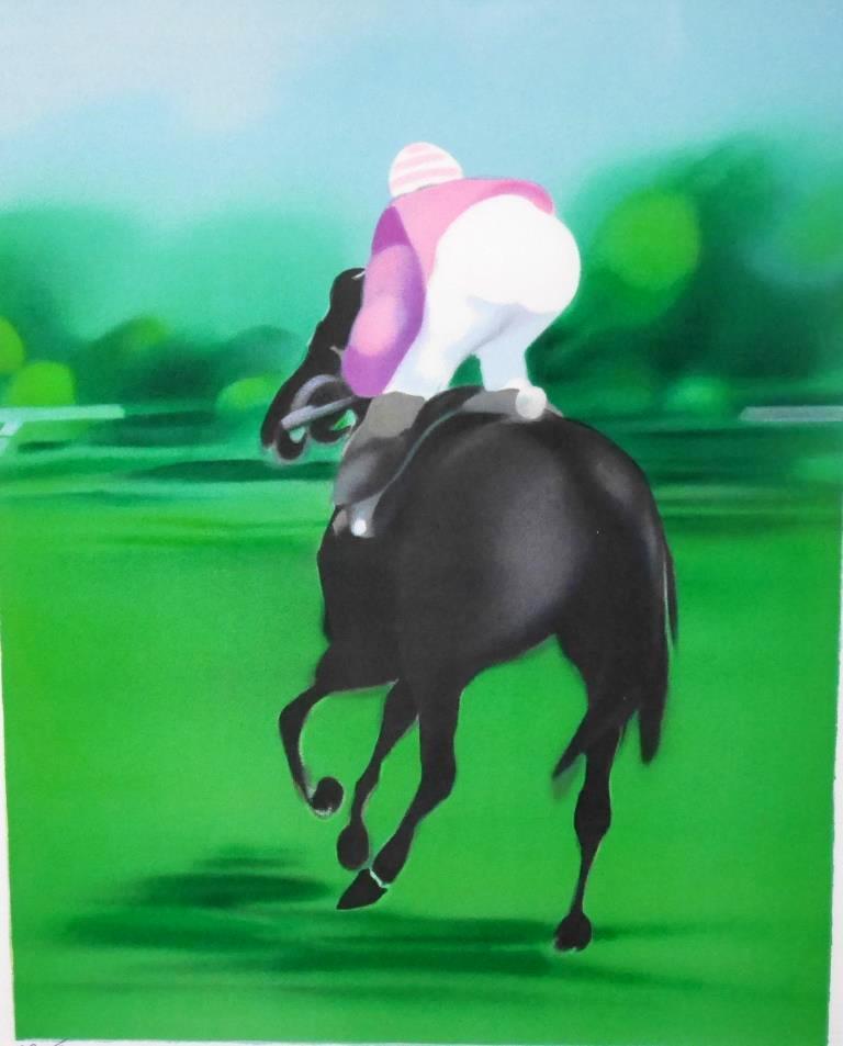 デフォッセ『グランプリ』◆リトグラフ◆直筆サイン有◆フランス人気作家!パリ画壇一線!競馬