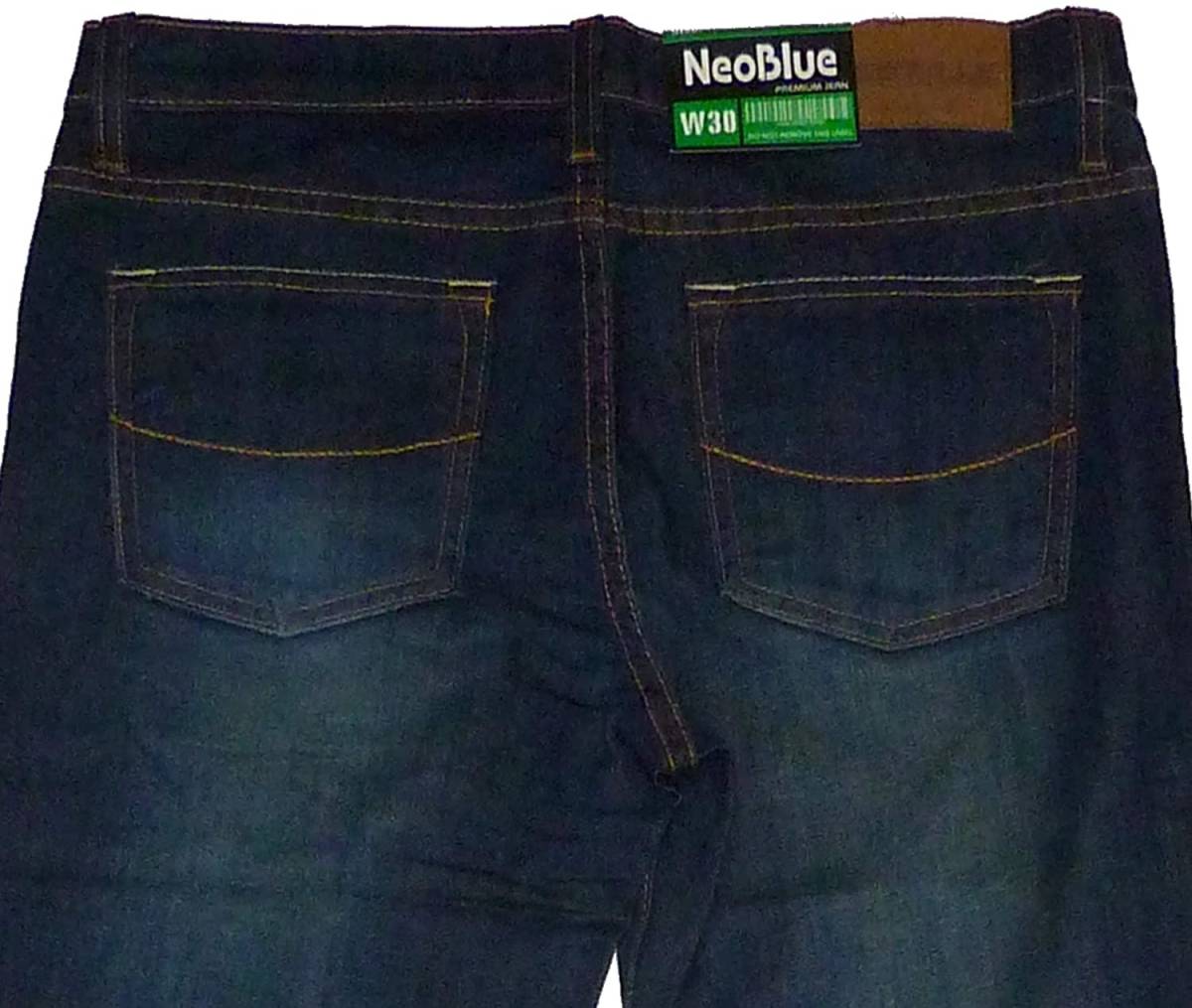 [並行輸入品] NEO BLUE jeans ネオブルー ワンウォッシュ プレミアム デニムパンツ (インディゴブルー) W32_画像5