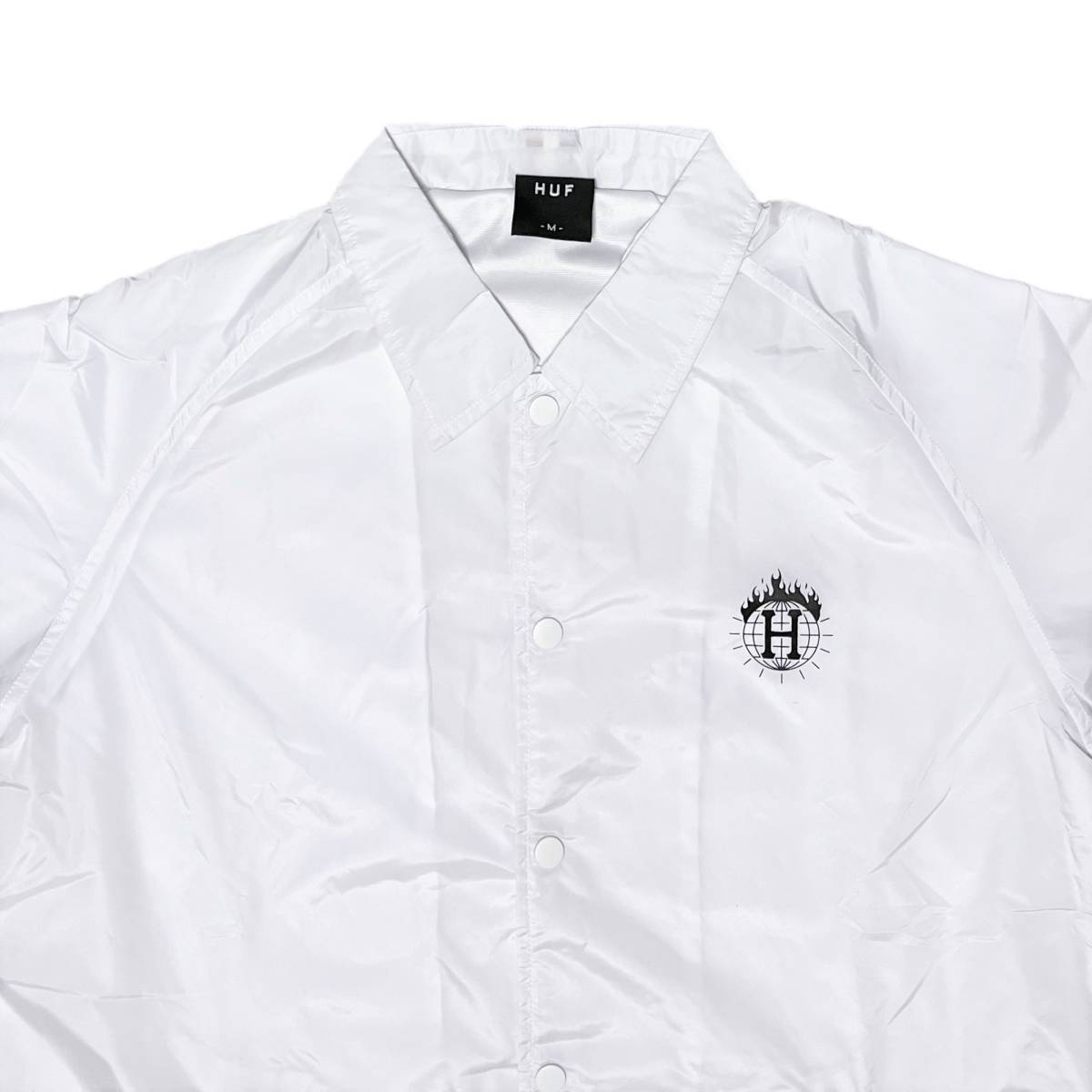 HUF THRASHER TDS ハフ×スラッシャー TOUR DE STOOPS コーチジャケット Coach jacket（ホワイト） (XL） [並行輸入品]