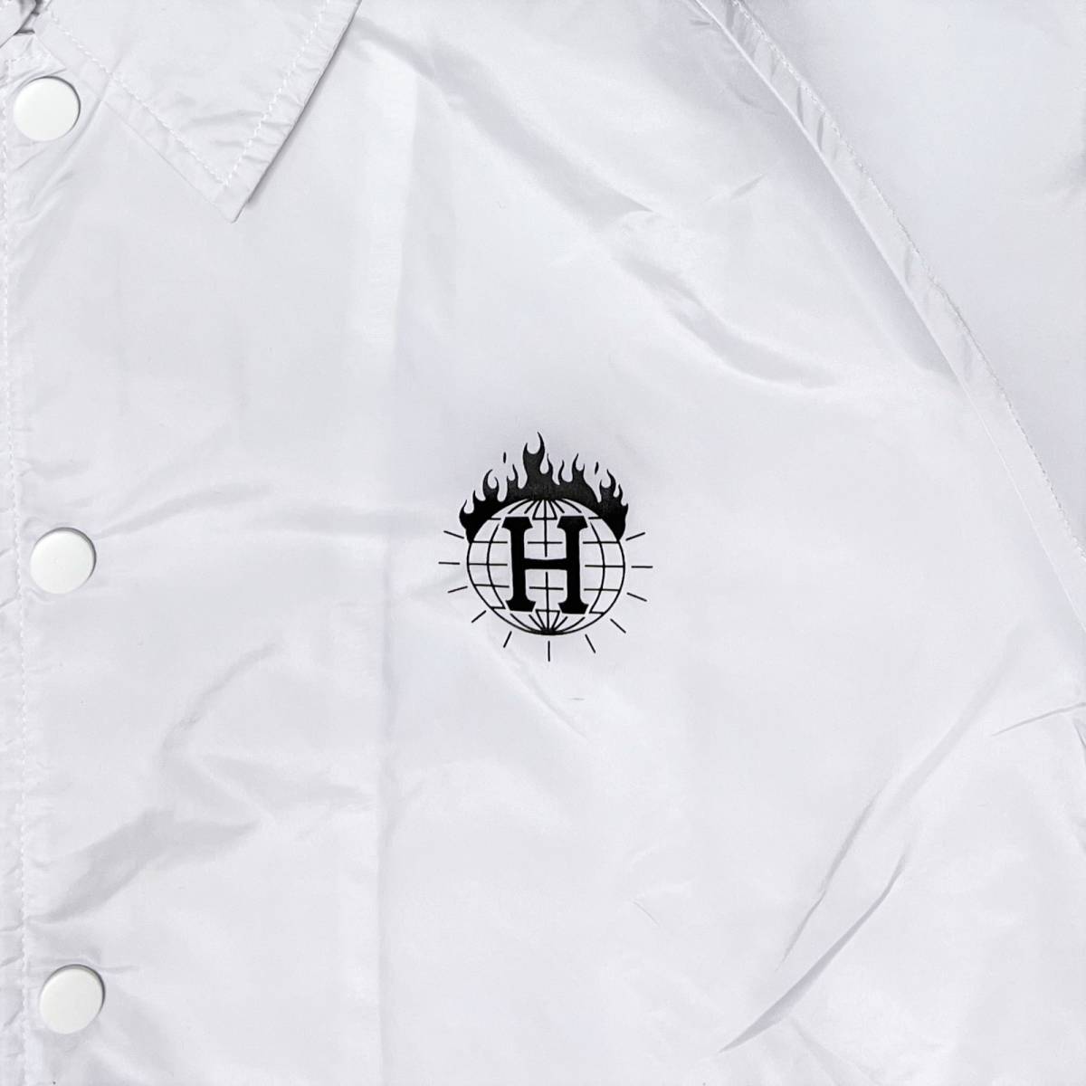 HUF THRASHER TDS ハフ×スラッシャー TOUR DE STOOPS コーチジャケット Coach jacket（ホワイト） (XL） [並行輸入品]