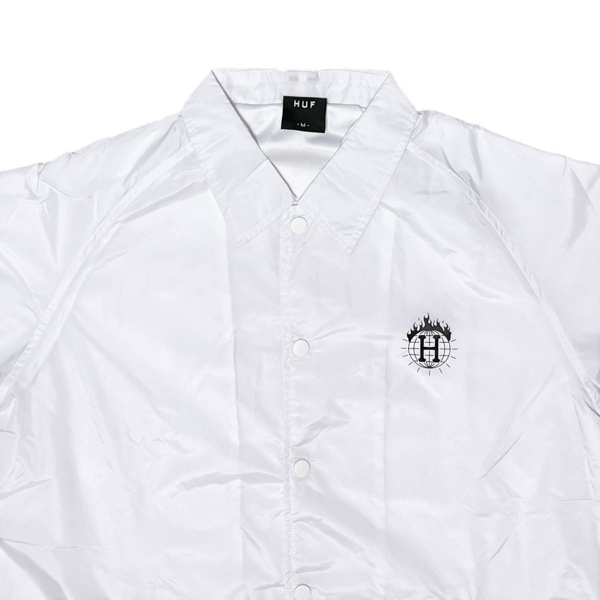 HUF THRASHER TDS ハフ×スラッシャー TOUR DE STOOPS コーチジャケット Coach jacket（ホワイト） (M） [並行輸入品]