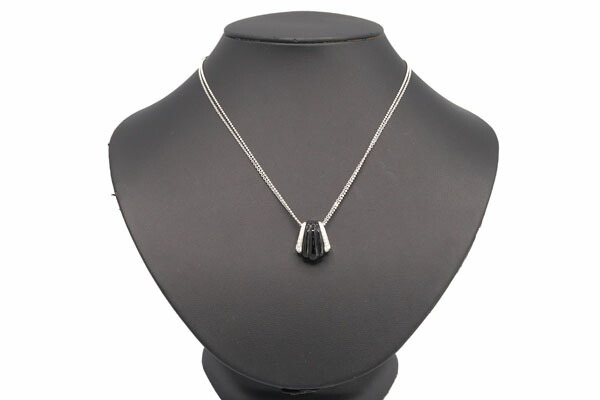 オニキス ダイヤモンド ネックレス オニキス D0.19ct K18WG デザイン 2
