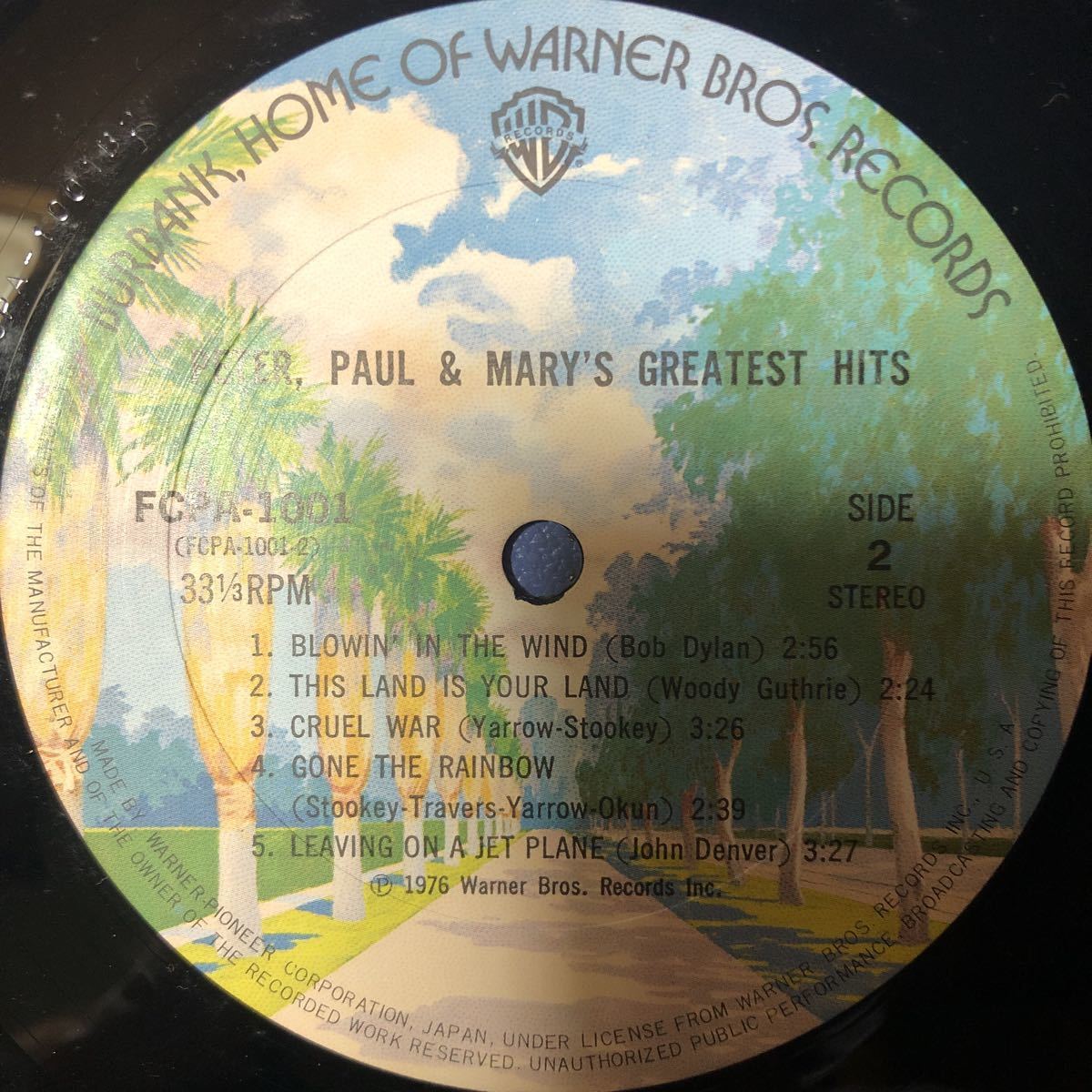 Peter,Paul&Mary ピーター・ポール&マリー・グレーテスト・ヒット LP レコード 5点以上落札で送料無料Nの画像6