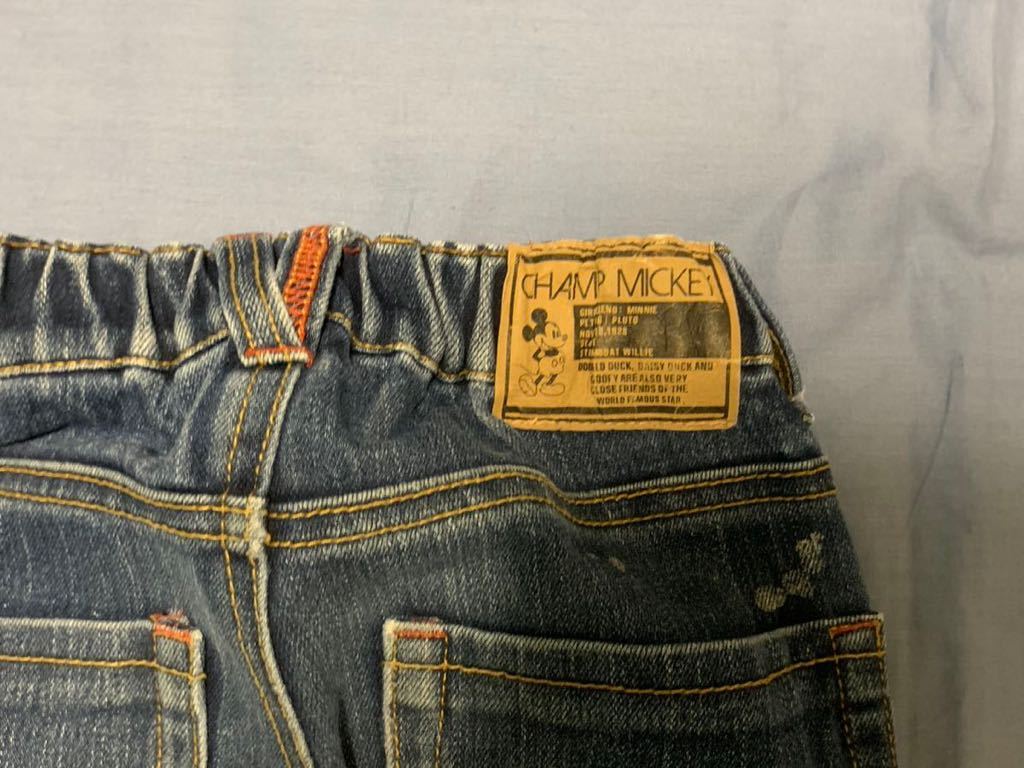  б/у одежда Disney JUNK STORE Junk магазин Denim брюки краска джинсы 110cm Kids KIDS брюки мужчина tora