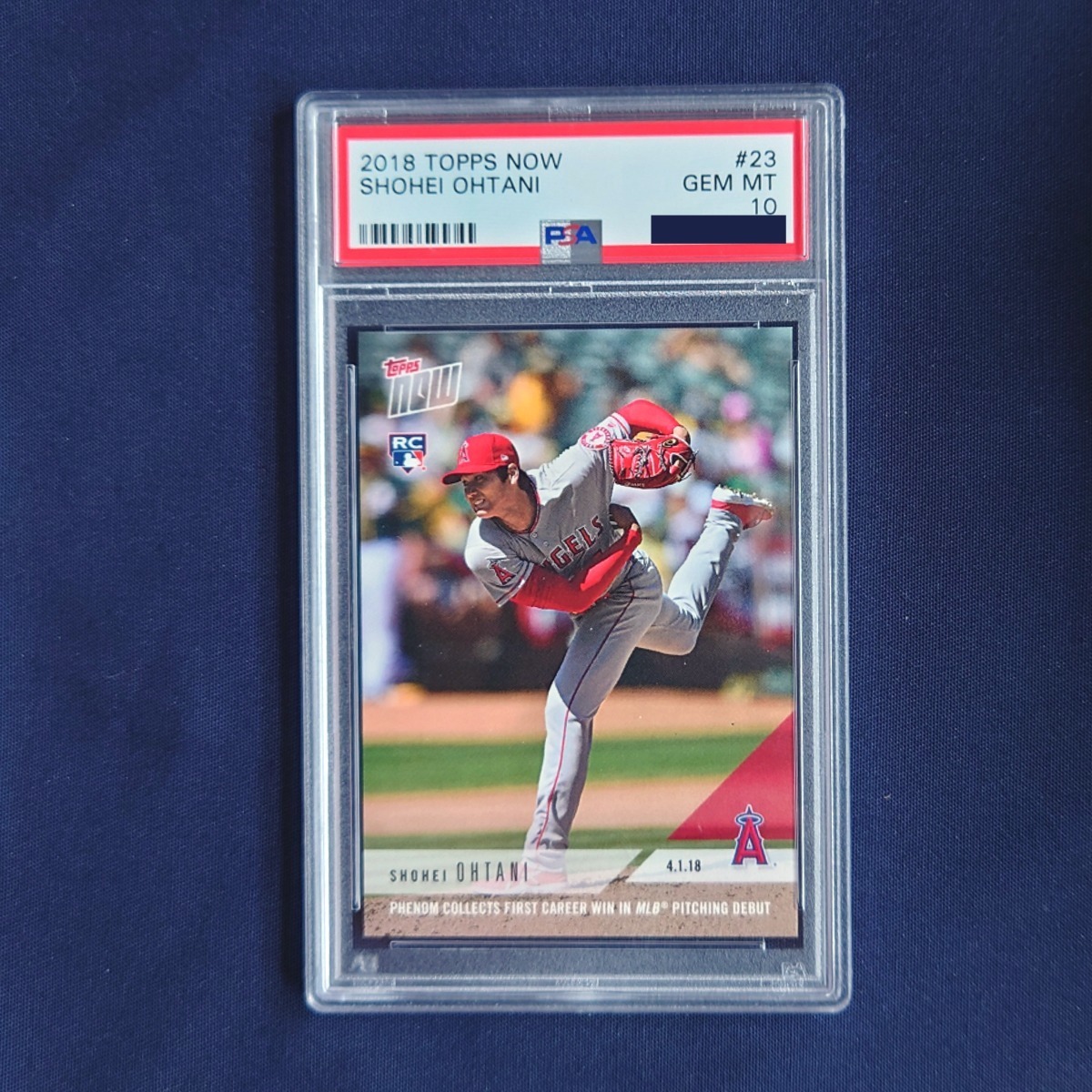 ◆【PSA 10 ／ RC】2018 SHOHEI OHTANI TOPPS NOW card#23 GEM MT 10 大谷翔平 初勝利 Rookie（ルーキー）カード