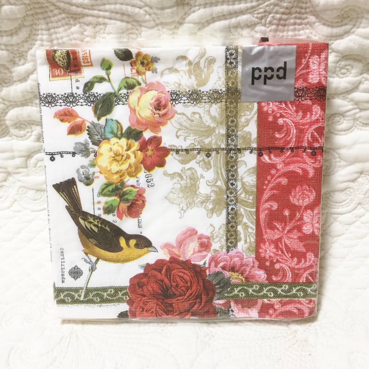  новый товар ppd бумага салфетка птица × цветочный принт 