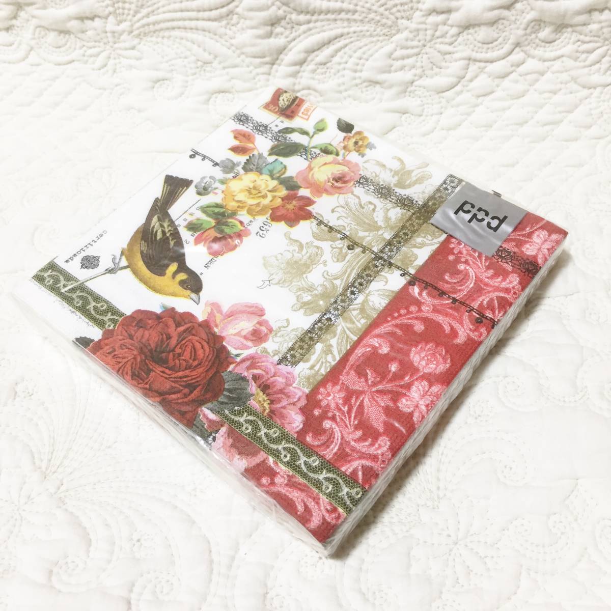  новый товар ppd бумага салфетка птица × цветочный принт 