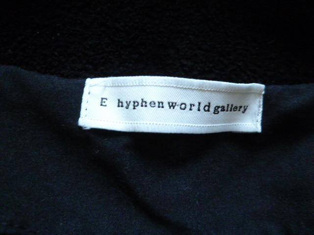 E hyphen world gallery/イーハイフンワールドギャラリー□黒裾フリンジデザインエスニックワンピースF/ブラック膝丈□N119_画像9