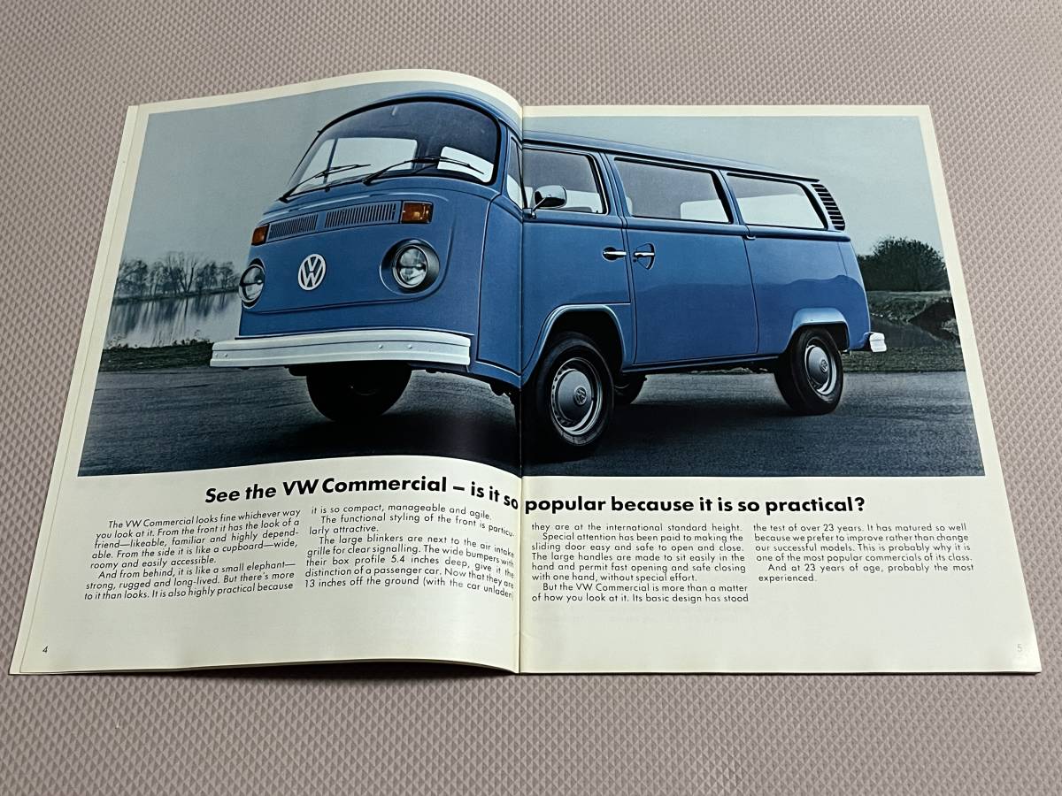 フォルクスワーゲン 商用車 英語版カタログ マイクロバス デリバリーバン ピックアップ ダブルキャブ VW Commercial 1975年_画像2