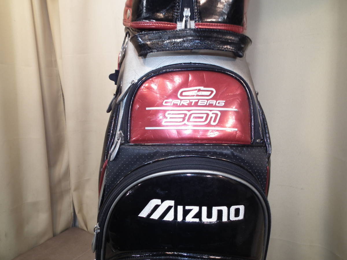 ゴルフキャリーバッグ　キャリーケース　Mizuno ミズノ CART BAG 301 キャディバッグ レッドゴルフ用品　傷/汚れ/使用感あり 中古品_画像5