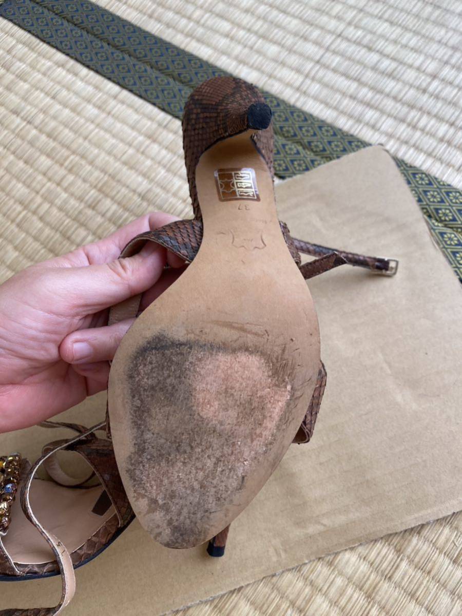 MAGRIT マグリット サンダル パーティ ブラウン 茶系 37.0 37 インポート ブランド セレブ レディース 女性用 ヒール_画像6