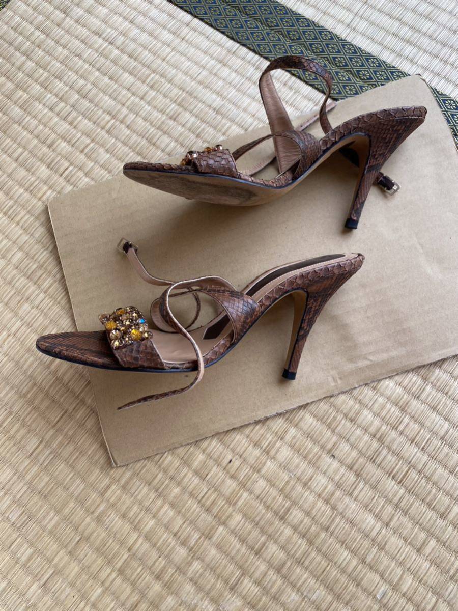 MAGRIT マグリット サンダル パーティ ブラウン 茶系 37.0 37 インポート ブランド セレブ レディース 女性用 ヒール_画像5