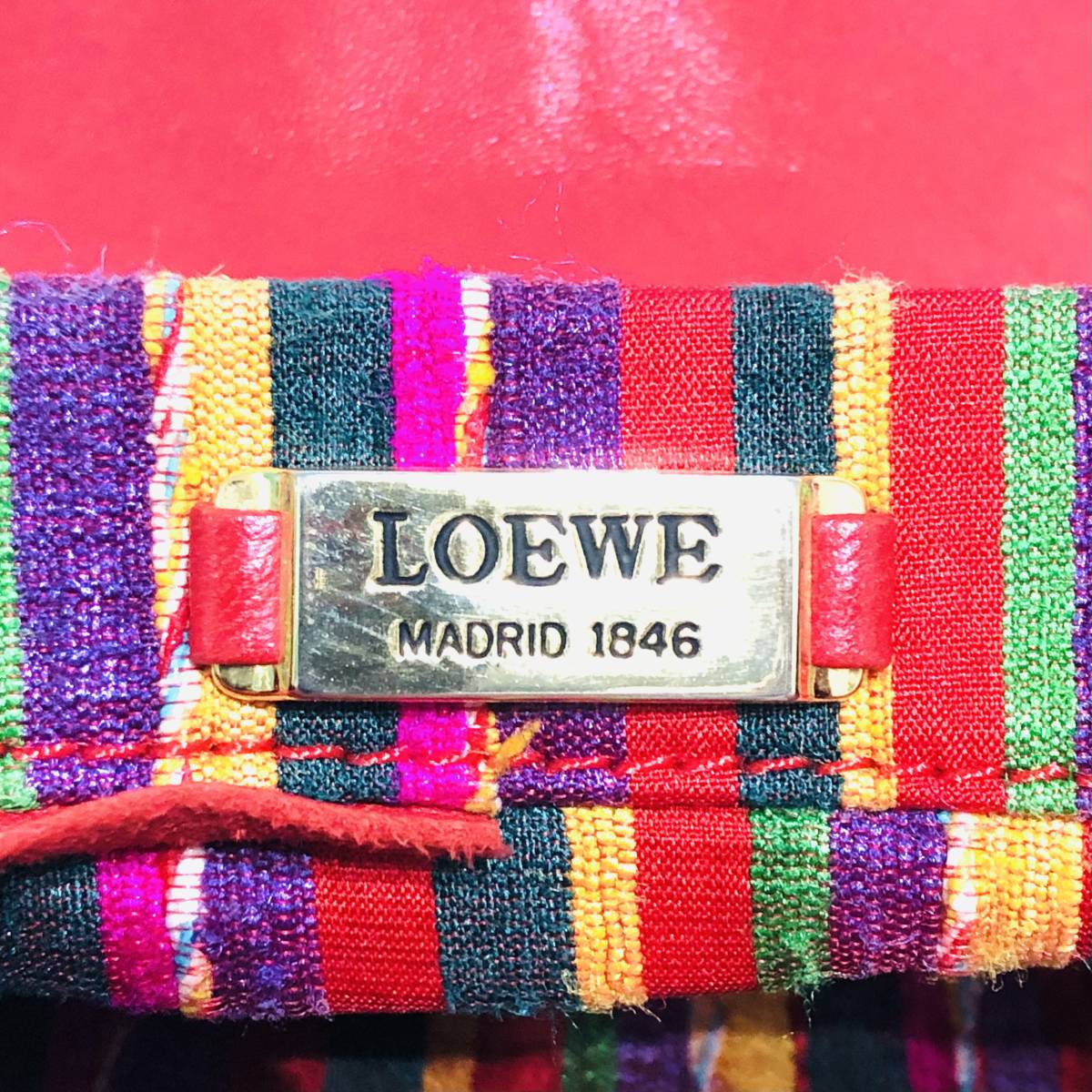 希少 LOEWE ロエベ マルチカラー ミニ ショルダーバッグ ポシェット