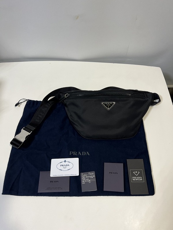PRADA プラダ サフィアーノ ボディ バッグ 鞄 2VL033 正規品 ウエスト