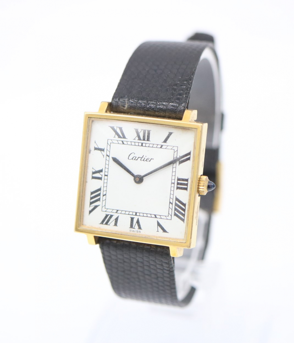 ト滝】レア Cartier カルティエ タンク スクエア レディース 手巻き