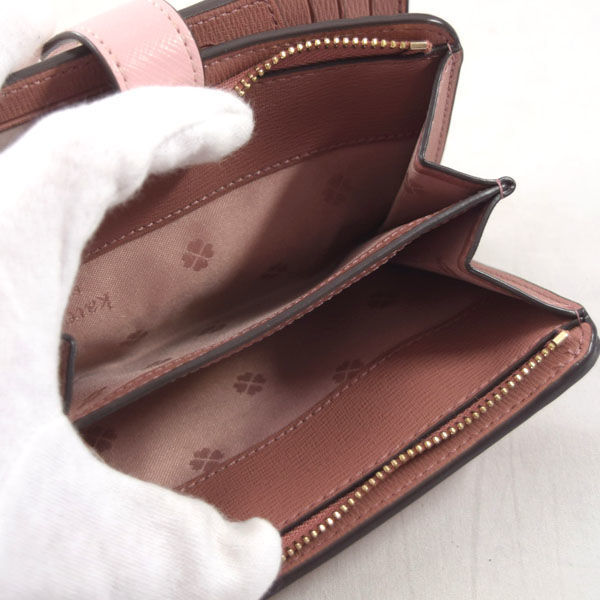 ■ ケイトスペード 二つ折り 財布 PVC ピンク (0990009823)_画像5
