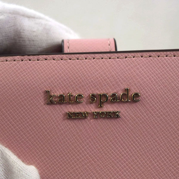 ■ ケイトスペード 二つ折り 財布 PVC ピンク (0990009823)_画像8