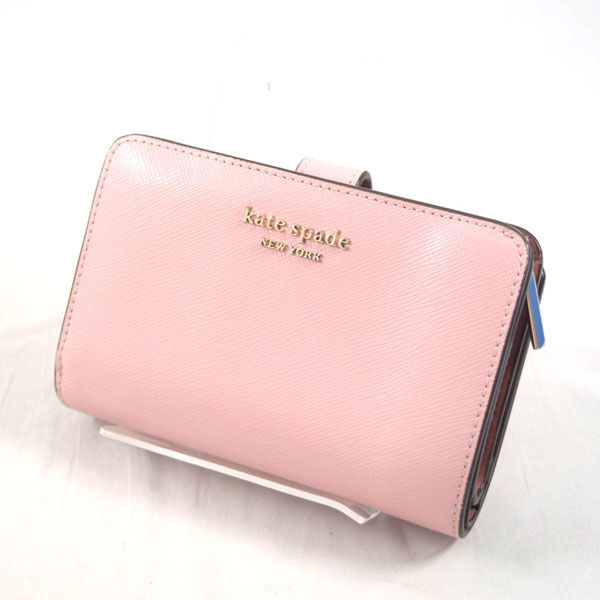 ブランド品専門の ■ ケイトスペード 二つ折り 財布 PVC ピンク (0990009823) 財布