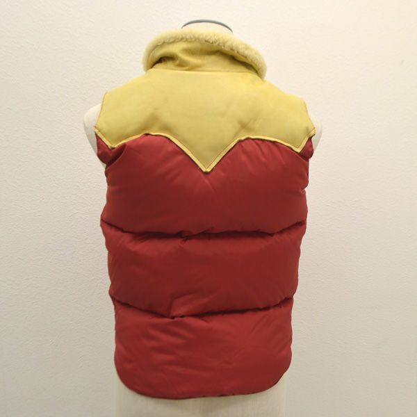 ★ ロッキーマウンテン フェザーベッド ダウンベスト Christy vest レザー レッド サイズ7 8(S) 450-442-51 中古 古着 (0220364503)_画像2