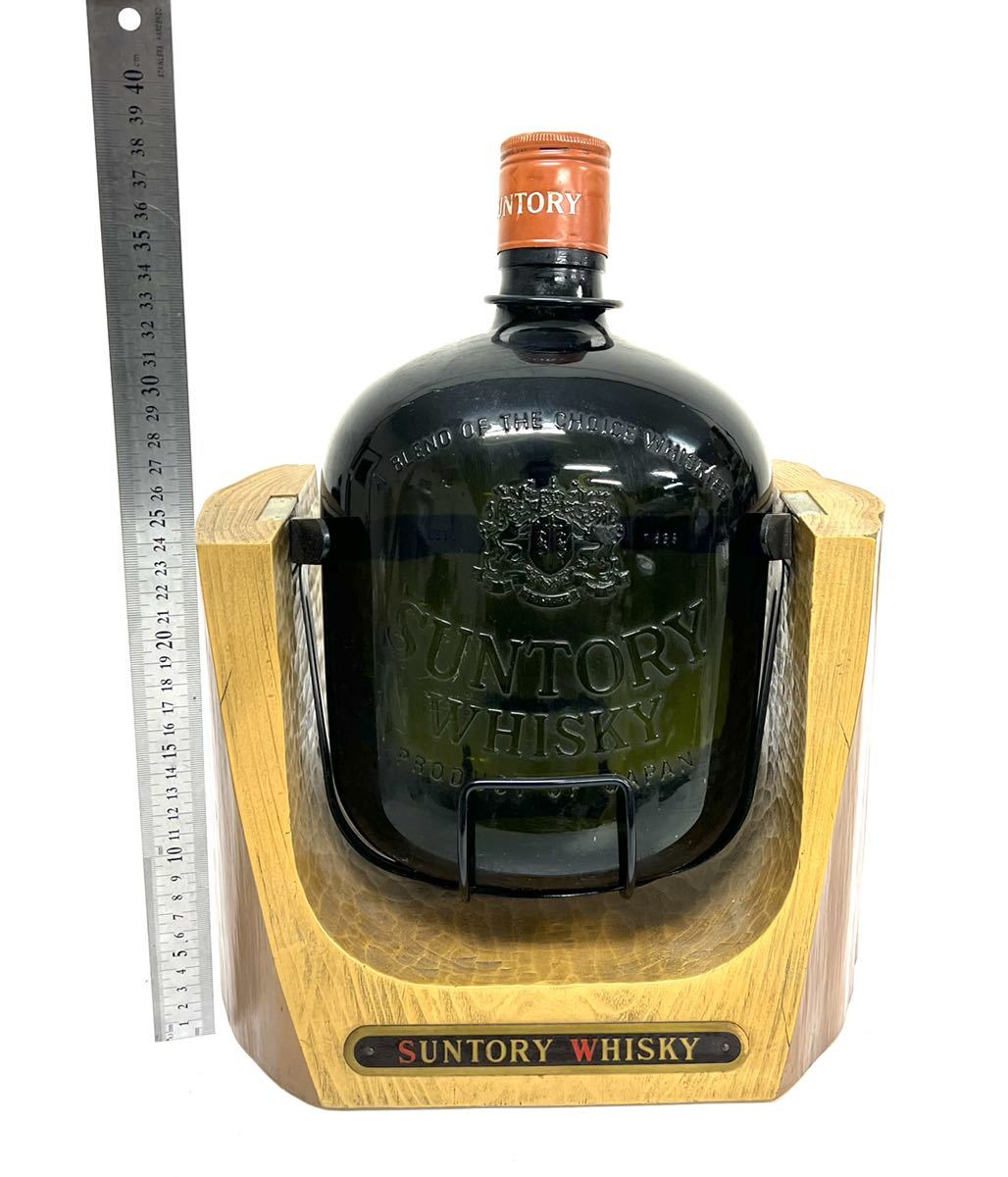 非売品 SUNTORY サントリーオールド ウィスキー 空き瓶 特大 大瓶 4000ml 4L 特級表示 オールドボトル ボトルスタンド付き 希少