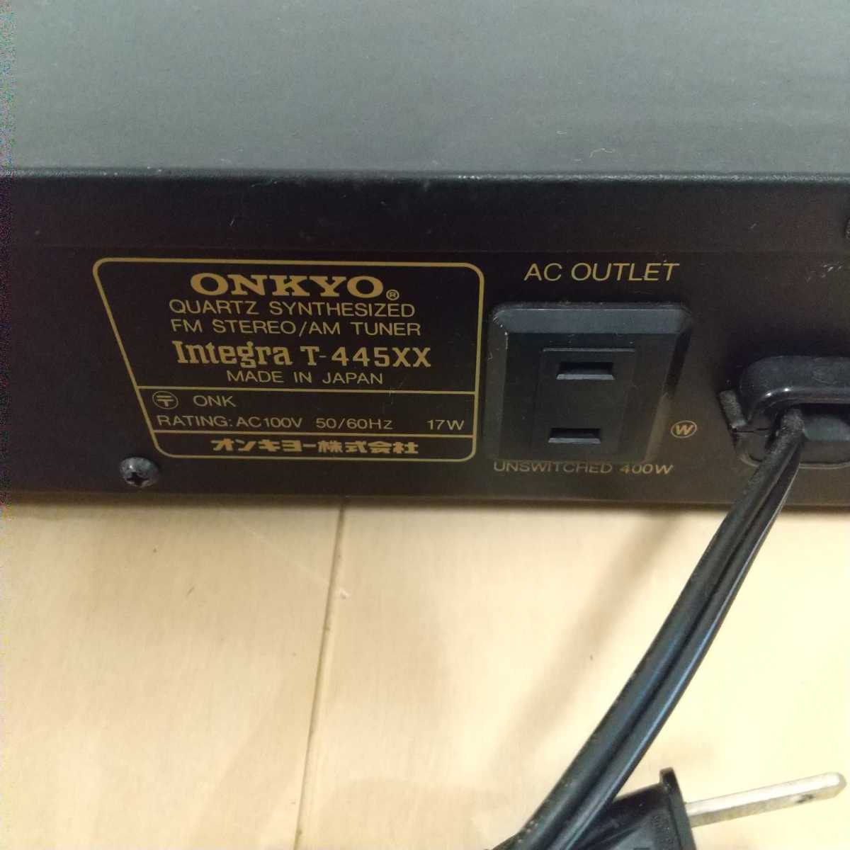 ONKYO FM/AMチューナー T-445XX オンキョー