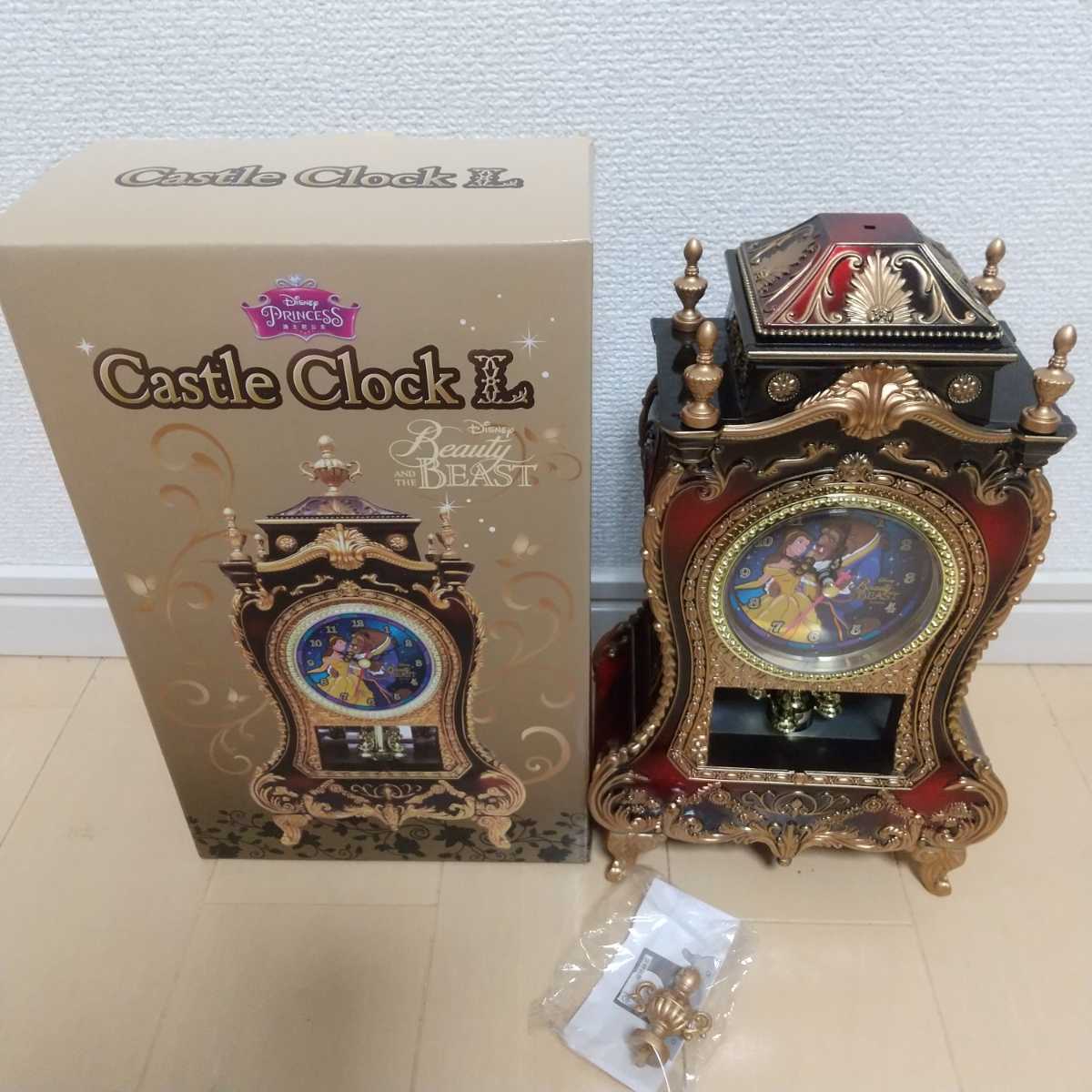 ヤフオク! - ディズニー 美女と野獣 置き時計 キャッスルクロックL