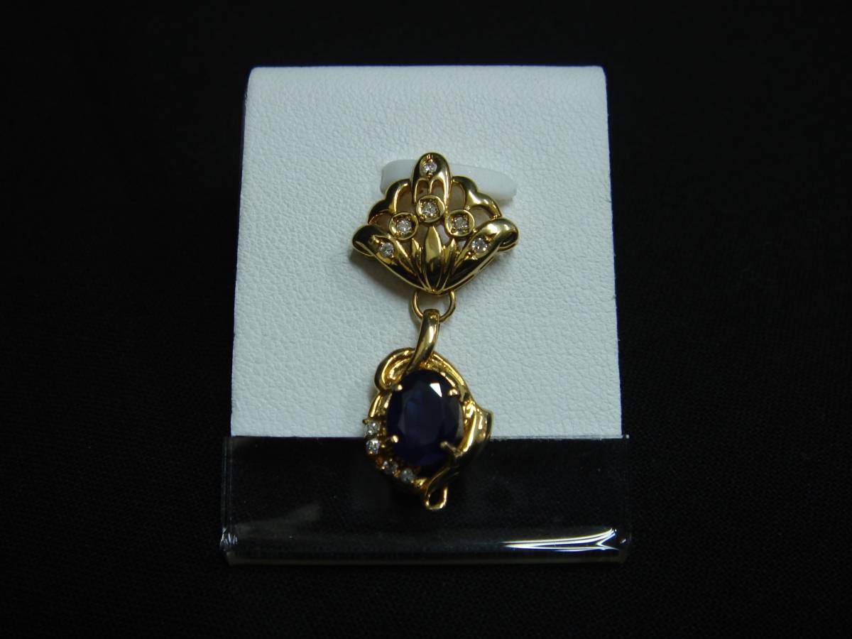 ☆　サファイア　ペンダントヘッド　k18　1.00ct　新品　☆_画像9