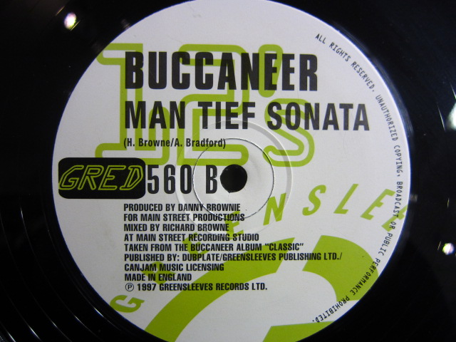 12inch BUCCANEER / Bad Man Sonata / Greensleeves / GRED 560 / 5枚以上で送料無料_画像2