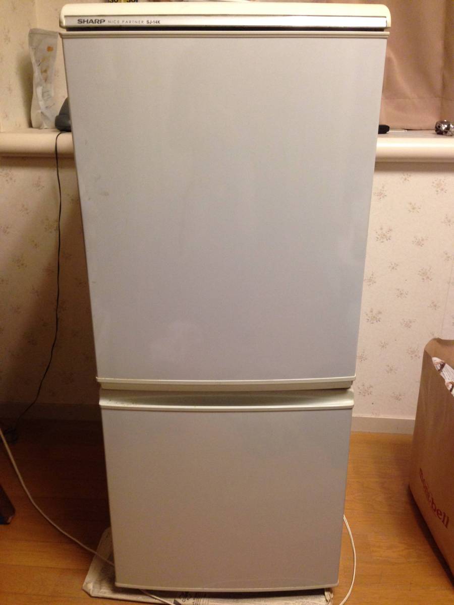 refrigerator * 2 door *135L* sharp *SHARP*SJ-14K-H* chiffon gray 
