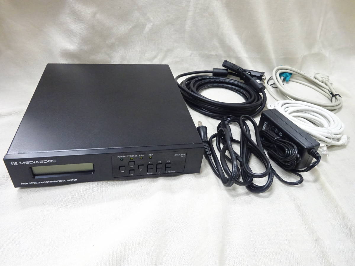 (く-L-1086)メディアエッジ 同期プレイヤー MEDIAEDGE HDMA-4000sync ハイビジョン 2013年製 通電確認 中古_画像1