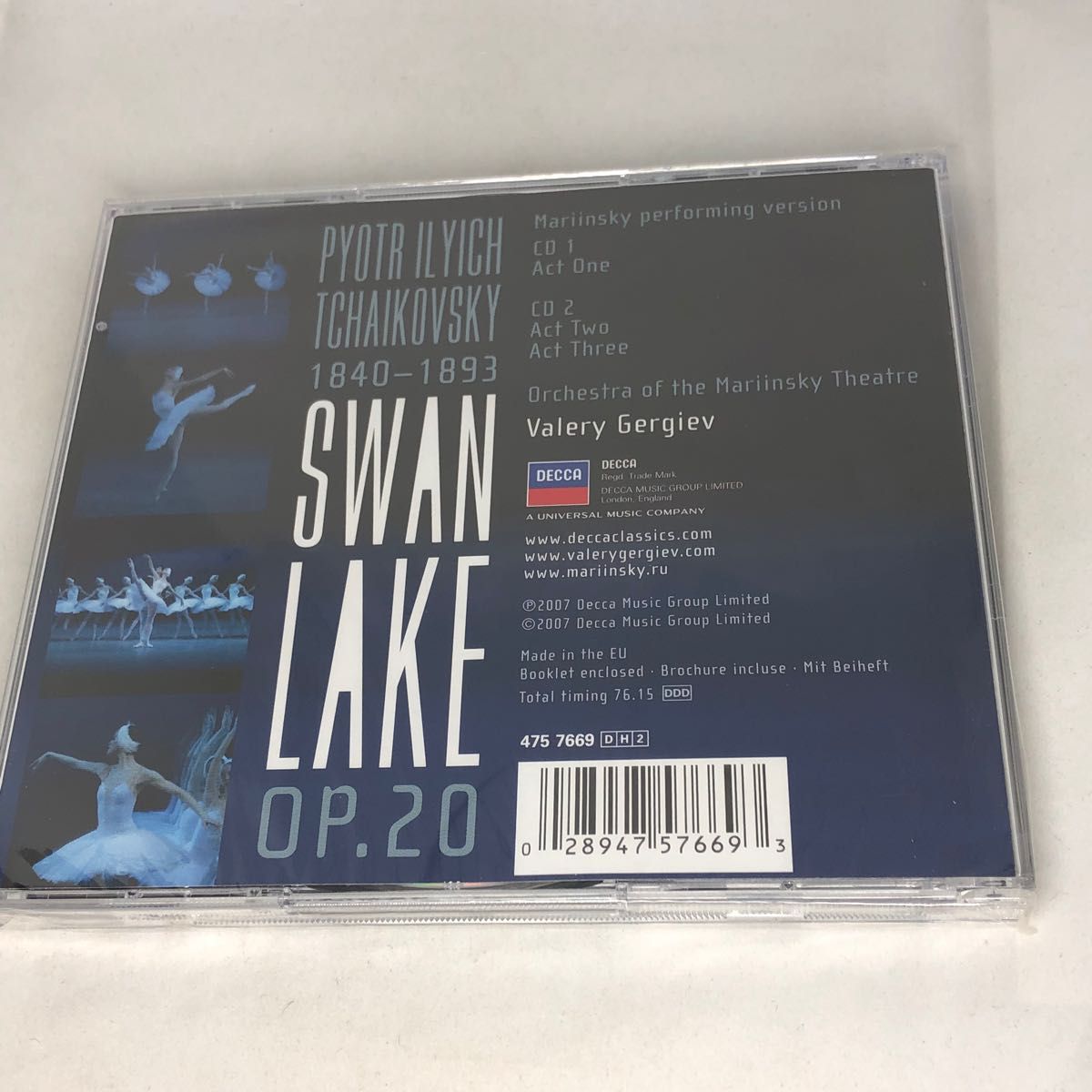 未開封品　輸入盤　ヴァレリーゲルギエフ  チャイコフスキー: バレエ 《白鳥の湖》 全曲 SWAN LAKE EU盤　