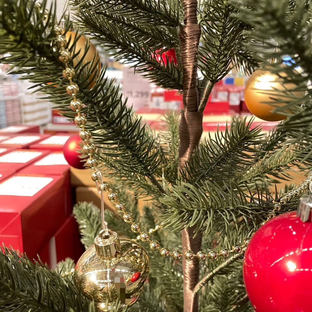 【新品】IKEA イケア ヴィンテルフィント（ガーランド, パール ゴールドカラー）クリスマス