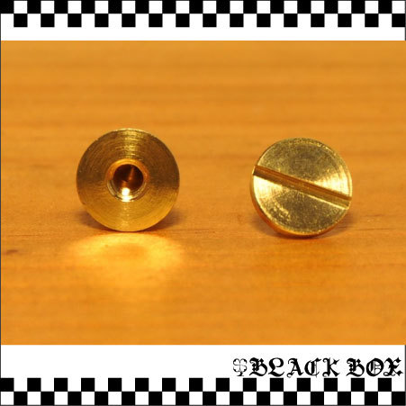 brass ソリッド ブラス 真鍮 無垢 ネジ式 ギボシ 頭径7mm 底径9mm 留め具 ボタン レザークラフト バッグ かばん DIY パーツ 5個セット_画像2